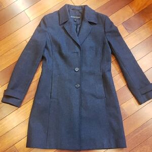 Wool Blend Women's Pea Coat. Kristen Blake Size 8 Charcoal Gray.